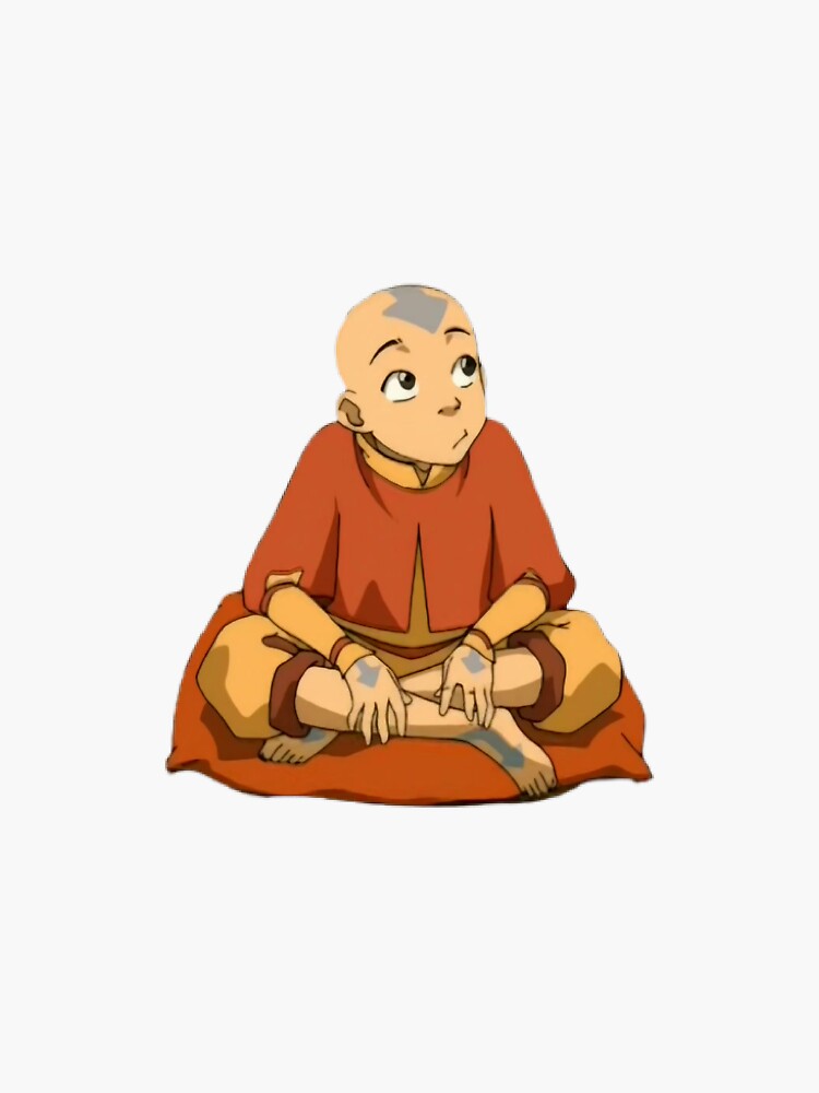 Aang Sitting Sticker By Korrasamiqueens Redbubble