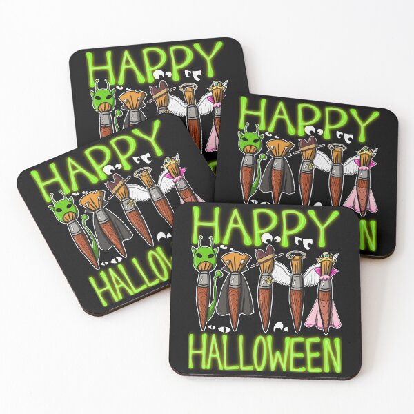 Item preview, Happy Halloween a Variety of Paintbrushes with Costumes  designed and sold by thecraftace.