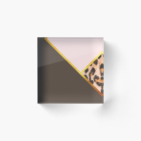 Abstract leopard print, color blocking Acrylic Block