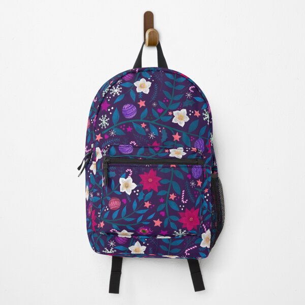 Vista previa del artículo con la obra «Guirnaldas navideñas - Magenta y morado - patrón floral tradicional navideño de Cecca Designs», diseñado y vendido por Cecca-Designs.