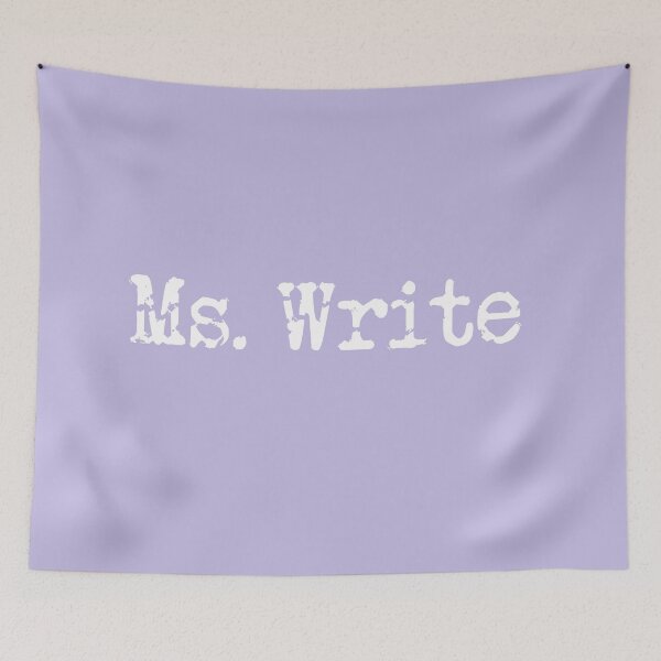 Item preview, Ms. Write in White on Lavender designed and sold by TeaRoseWriter.