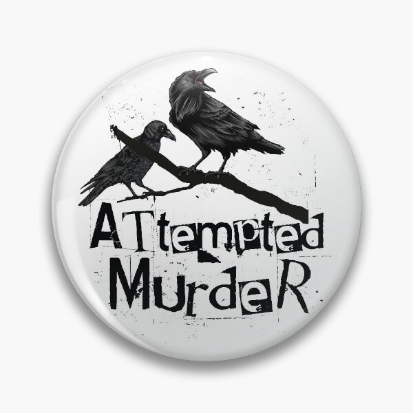 Item preview, Attempted Murder, Crows Collective Noun Pun designed and sold by gorillamerch.