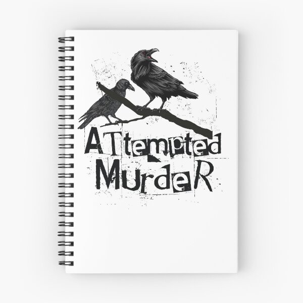 Item preview, Attempted Murder, Crows Collective Noun Pun designed and sold by gorillamerch.