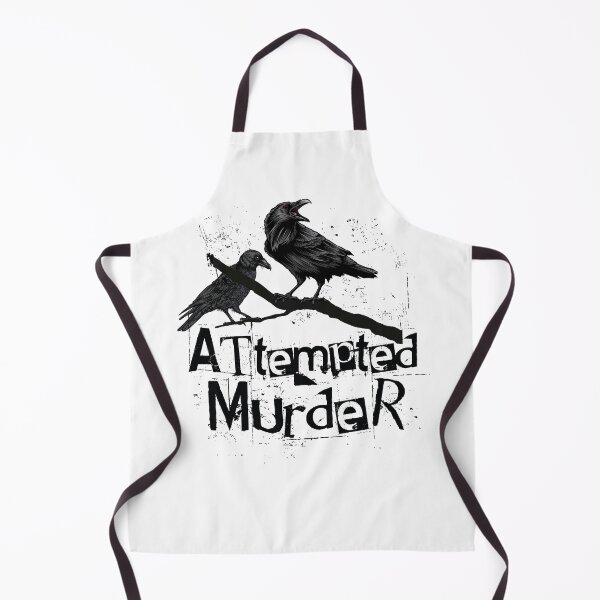 Item preview, Attempted Murder, Crows Collective Noun Pun designed and sold by gorillamerch.