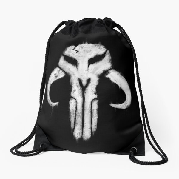 Mando Skull Drawstring Bag