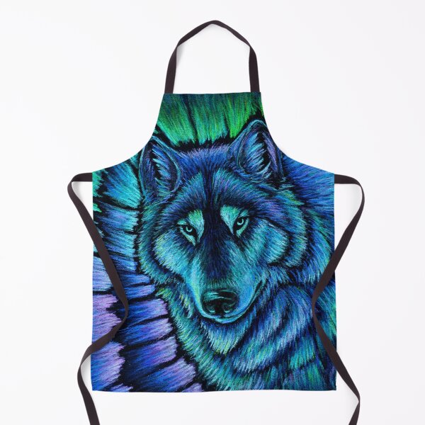 Artikelvorschau, Blauer Fantasy Wolf Aurora Glühender Geist entworfen und verkauft von Rebecca Wang.
