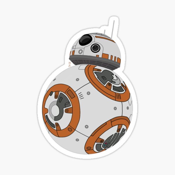 Orange Droid Sticker
