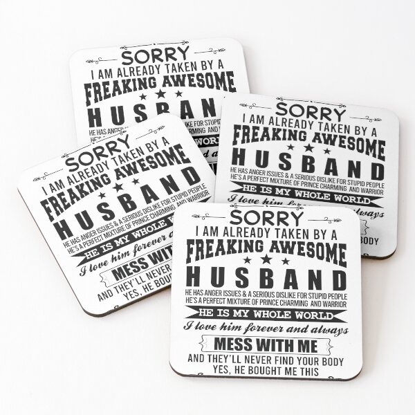 Item preview, Sorry i am already taken by a freaking awesome Husband, Funny Wife Gift designed and sold by Noahlaz.