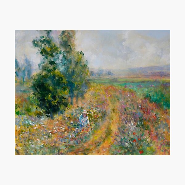 Impressionist Painting-"Sally" by Mary Pat Forrest-Fields of Flowers Photographic Print