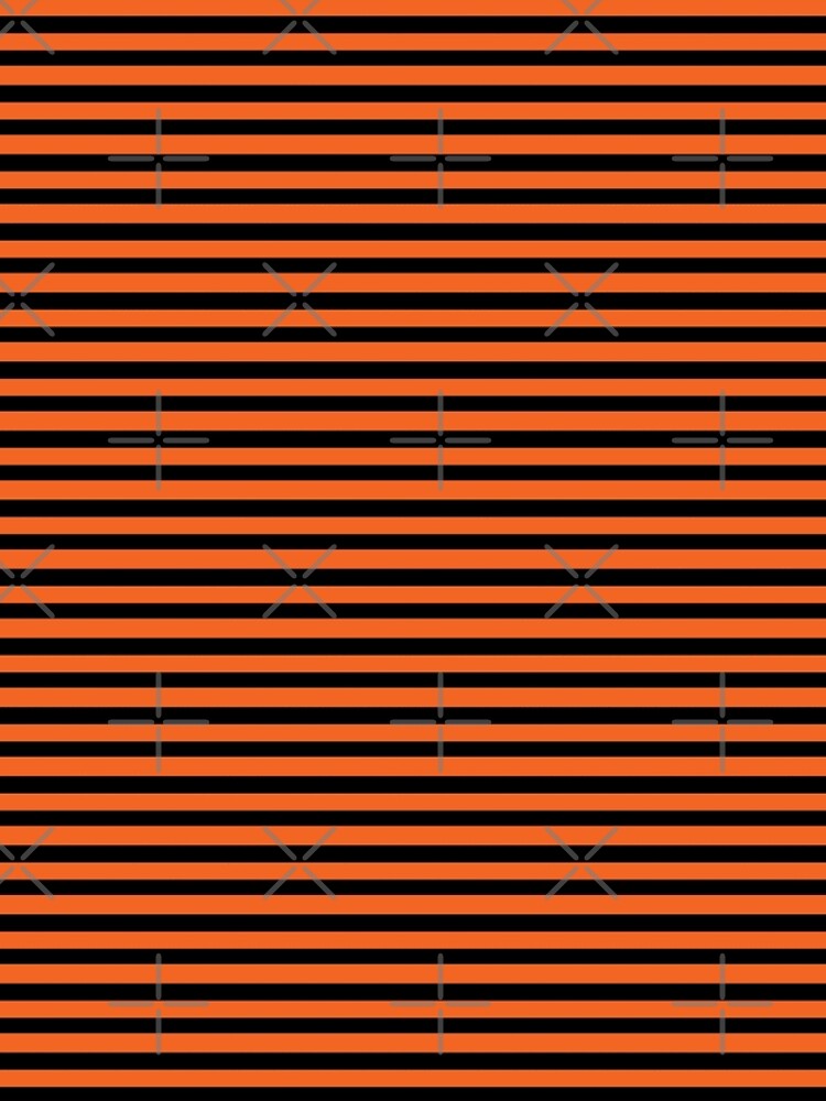 Halloween Stripes - Black and Orange - Classic striped pattern by Cecca Designs by Cecca-Designs
