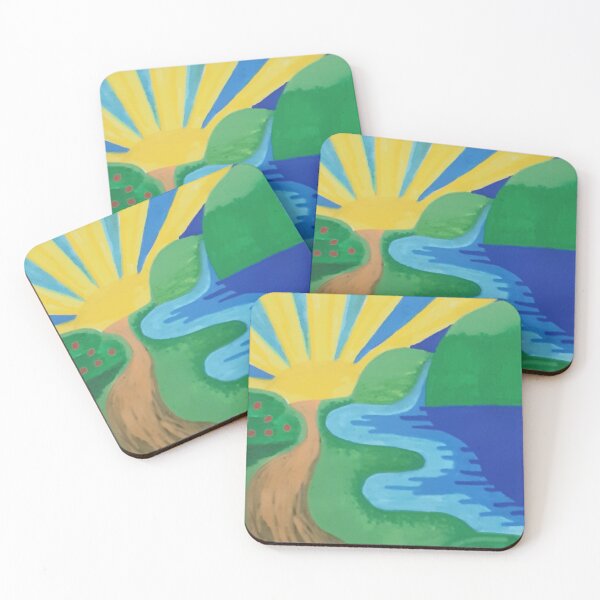 Item preview, Colourful landscape painted in an abstract style designed and sold by Caitlin Smith.