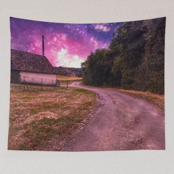 Item preview,  France Travel Photography, Country Lane With Old Barn, Aesthetic designed and sold by Lizzie May.