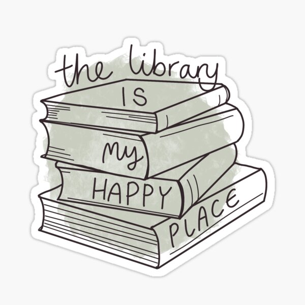 Artikel-Vorschau von Die Bibliothek ist mein glücklicher Ort - Stapel Bücher, designt und verkauft von leahcreates.