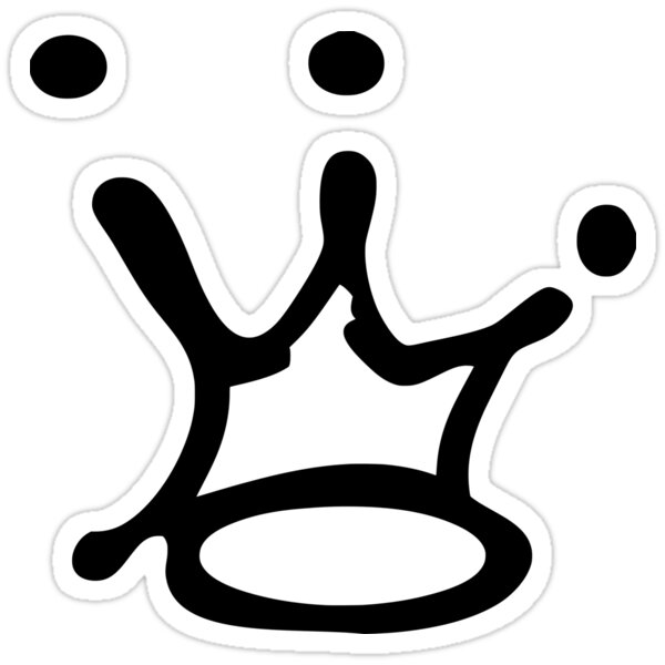 "Graffiti Crown | Black" Stickers by TimeMeddler | Redbubble