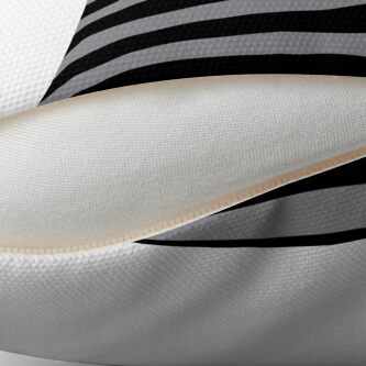 Alternate view of Black and Grey horizontal stripes - Classic striped pattern by Cecca Designs Throw Pillow