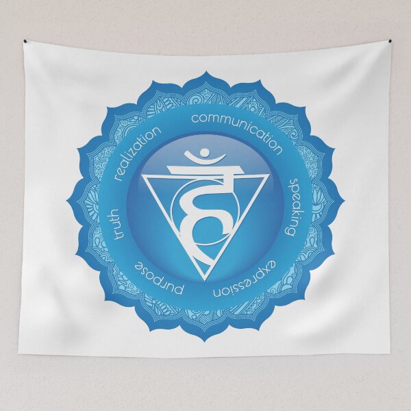 Item preview, Throat Chakra Mandala - 52 BWG designed and sold by chakraplaza.