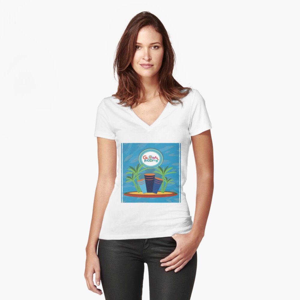 Item preview, Fitted V-Neck T-Shirt designed and sold by aremaarega.