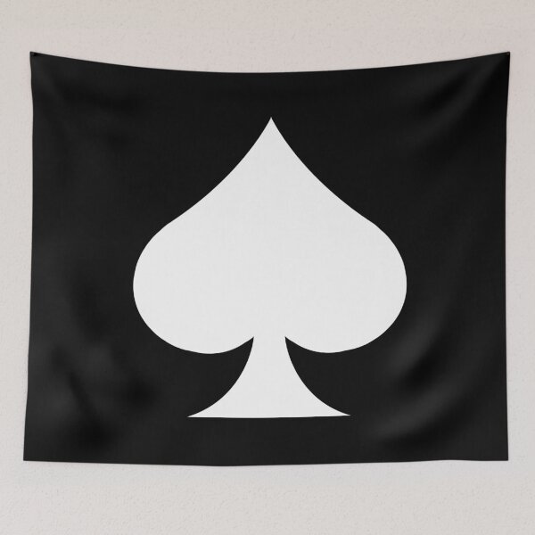 Artikelvorschau, Minimal Spades Card White-Version (nur Front Print) entworfen und verkauft von MinimalDM.
