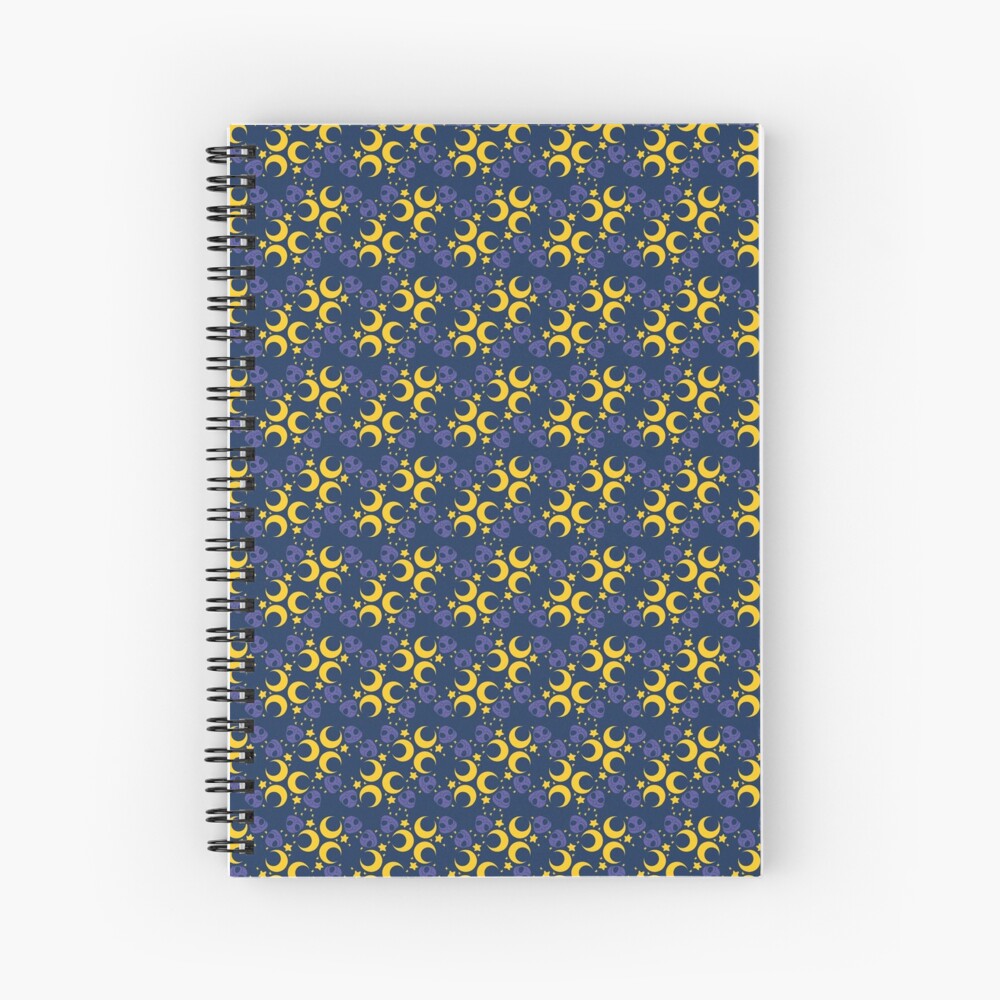 Night Owls, Main Pattern (Blue) Spiral Notebook