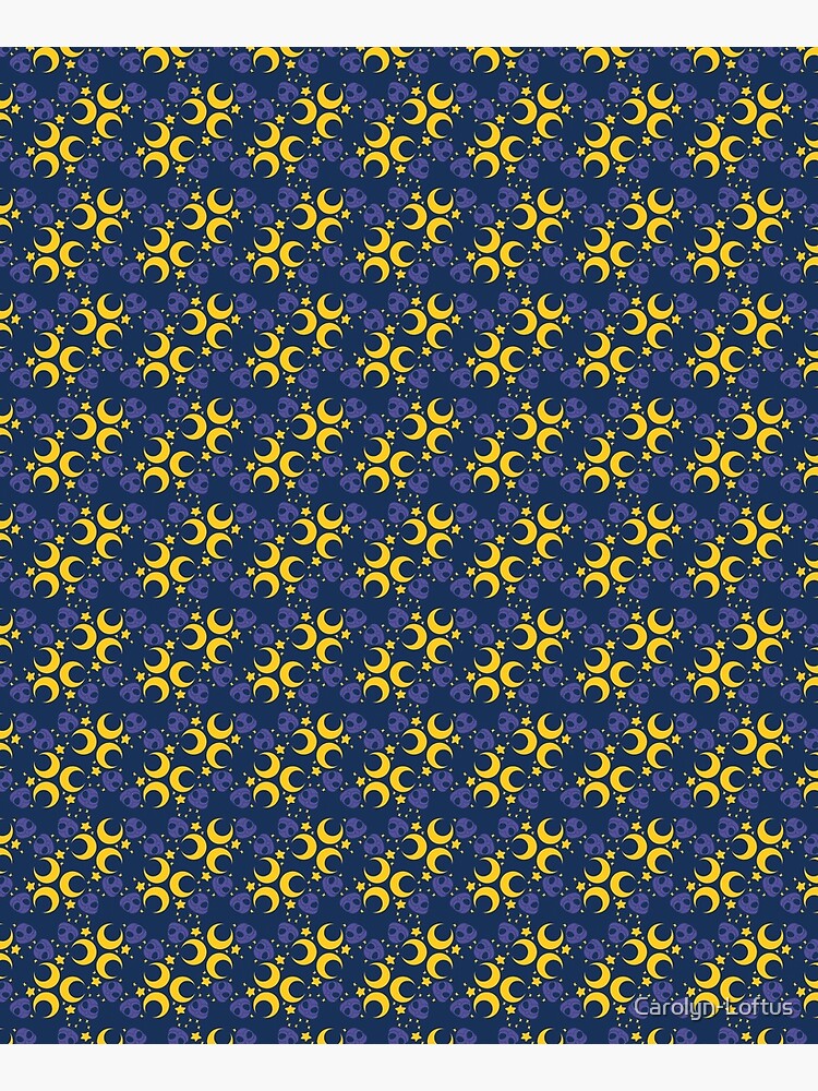 Night Owls, Main Pattern (Blue) by Carolyn-Loftus