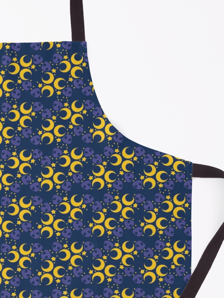 Alternate view of Night Owls, Main Pattern (Blue) Apron