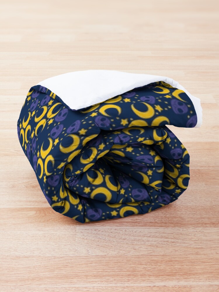 Alternate view of Night Owls, Main Pattern (Blue) Comforter
