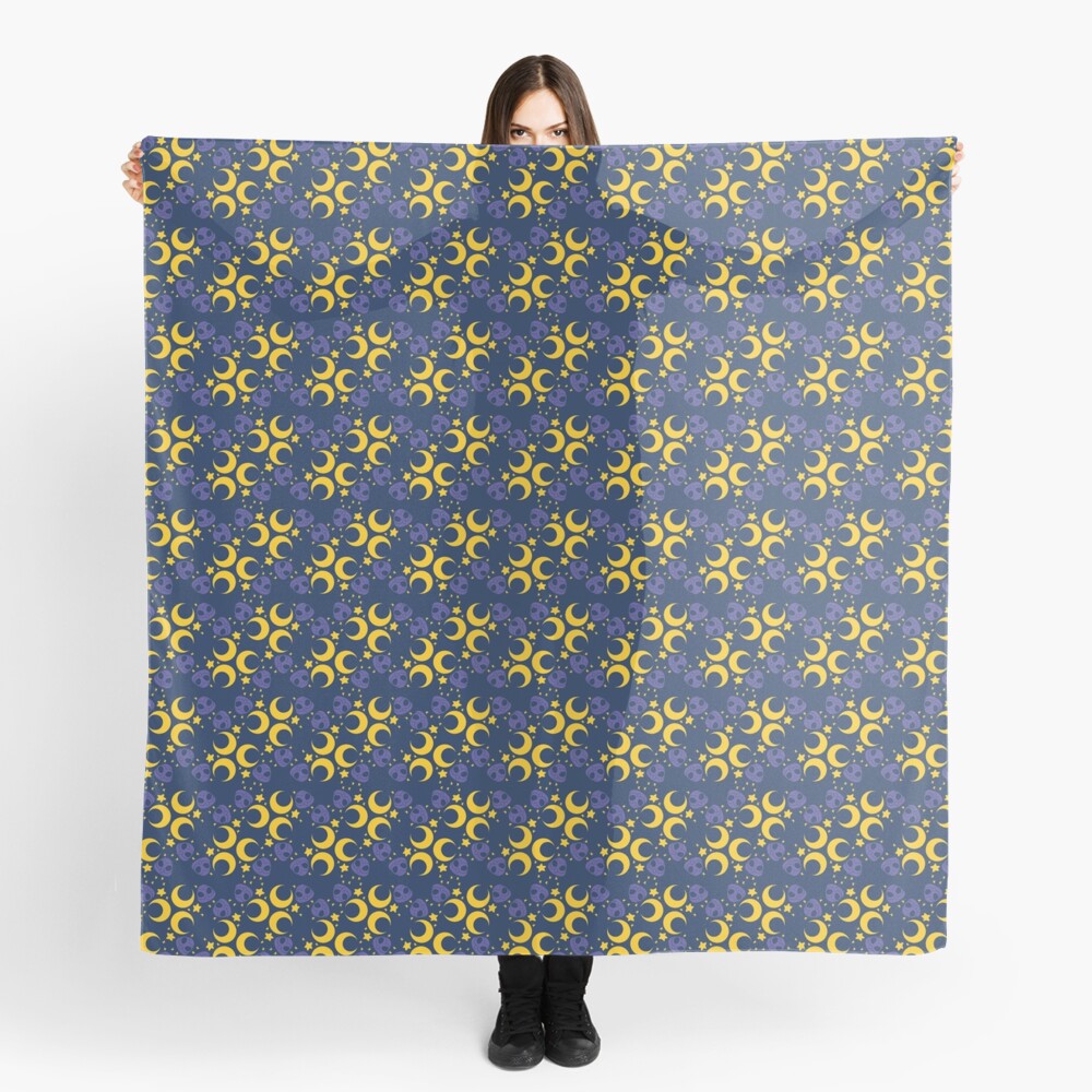 Night Owls, Main Pattern (Blue) Scarf