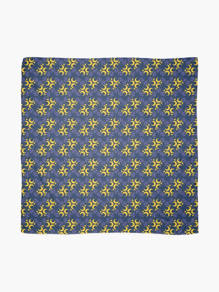 Alternate view of Night Owls, Main Pattern (Blue) Scarf