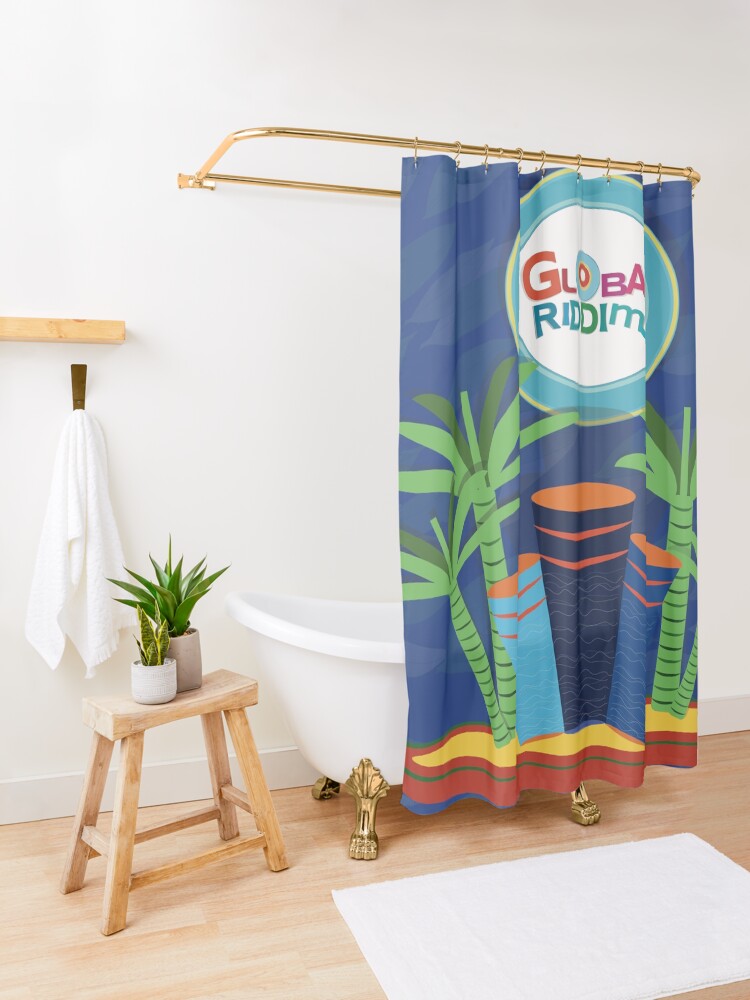 Alternate view of Gobal Riddims (6) Shower Curtain