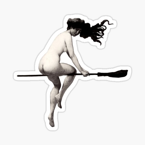 Albert Joseph Penot - Witch on Broom Sticker