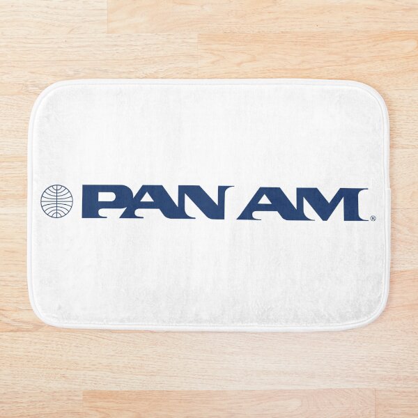 Pan Am Stylized Wordmark with Globe Bath Mat