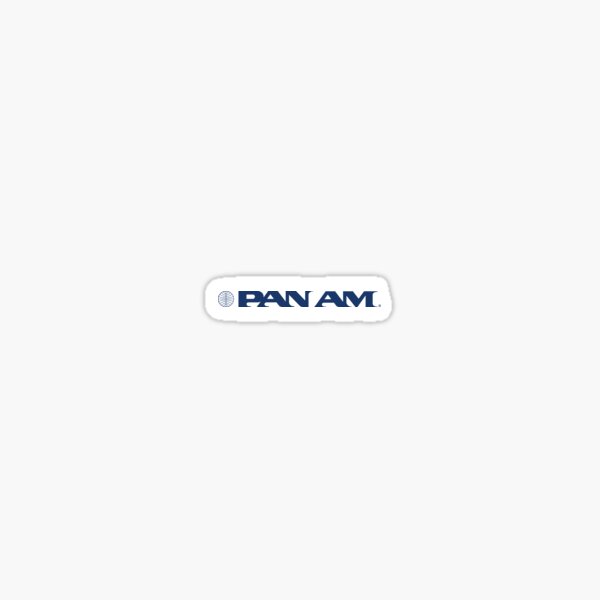Pan Am Stylized Wordmark with Globe Sticker