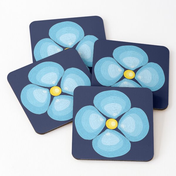 Item preview, Blue Cretaceous Venerid Bivalve Flower designed and sold by kelseywinsor.