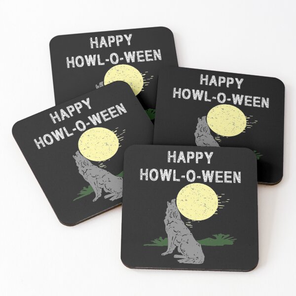Item preview, Happy Howl O Ween Funny Halloween Wolf Dog Shirt designed and sold by Crow and Monkey.