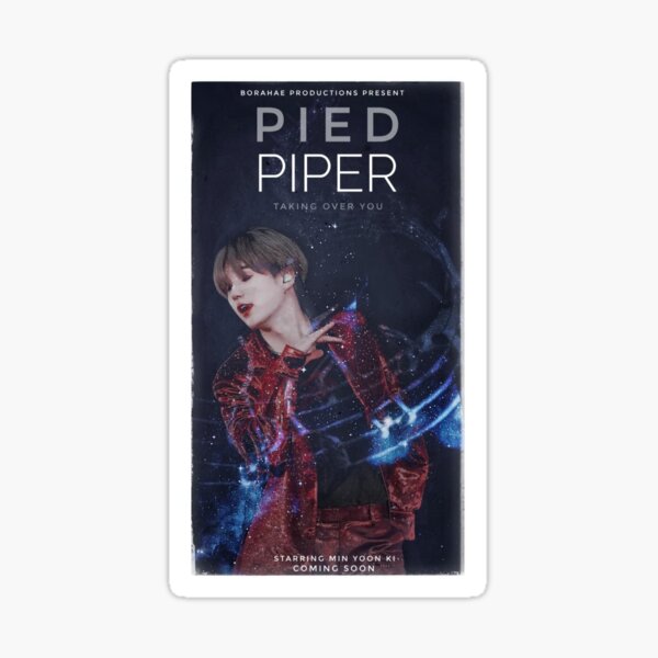 "BTS SUGA PIED PIPER EDIT" Sticker by GoogiePiper07 | Redbubble