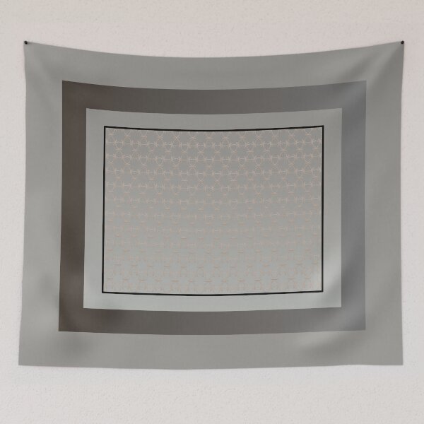Item preview, Gradient taupe with an elegant pattern within a square frame designed and sold by PetaJaneHome.