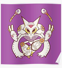 Alakazam Pokemuerto | Pokemon & Day of The Dead Mashup Poster
