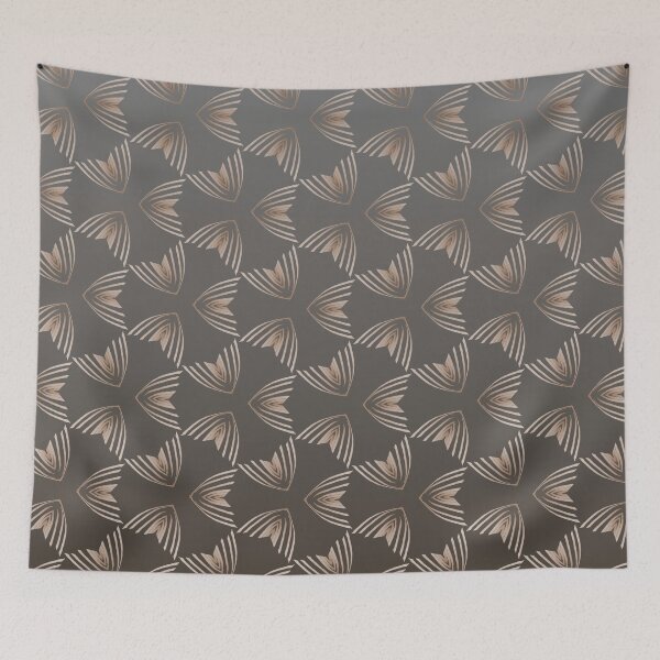 Item preview, Gradient taupe with a cool cream triangle pattern designed and sold by PetaJaneHome.