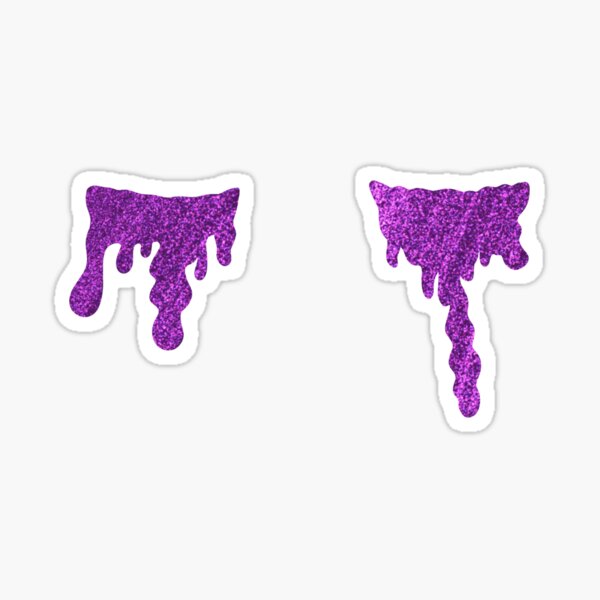 "Euphoria Glitter Tears" Sticker by abbygreenspan Redbubble