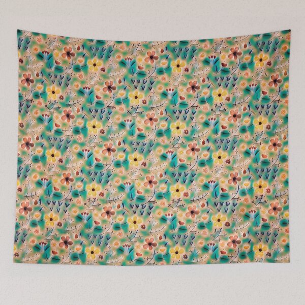 Item preview, Retro floral pattern designed and sold by umfhn.