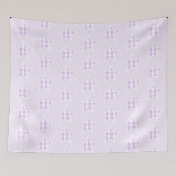 Item preview, Soft Purple and White Buffalo Buffalo Plaid Star designed and sold by Bumblefuzzies.