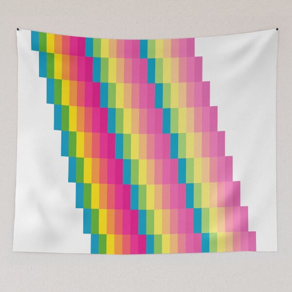 Item preview, Rectangle Graphic Stair Pattern in Rainbow Pastel Colors  designed and sold by greatnorris.