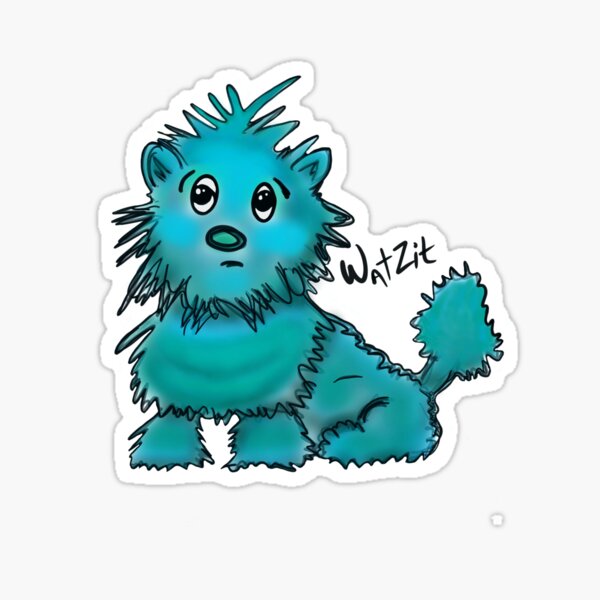 WatZit Enchanted Mythical Creature Teal Sticker