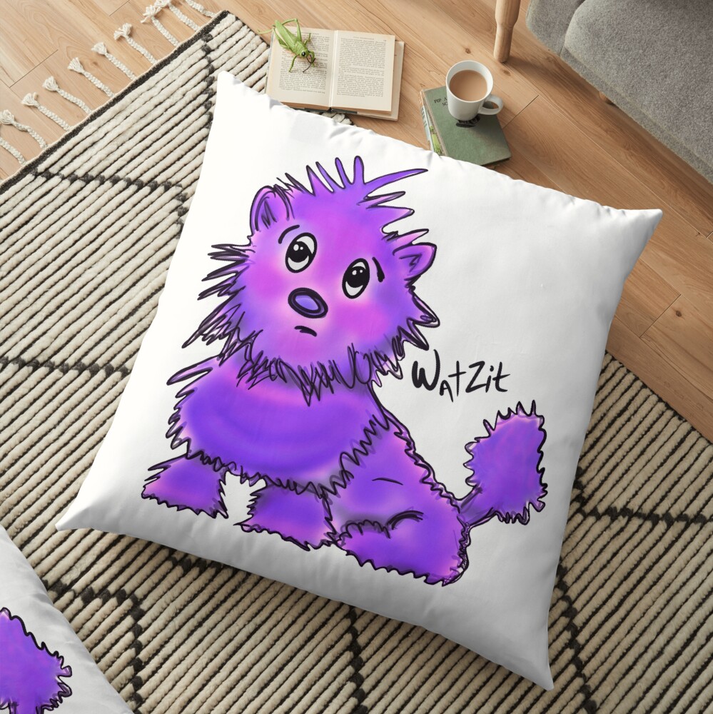 WatZit Enchanted Mythical Creature Purple Floor Pillow