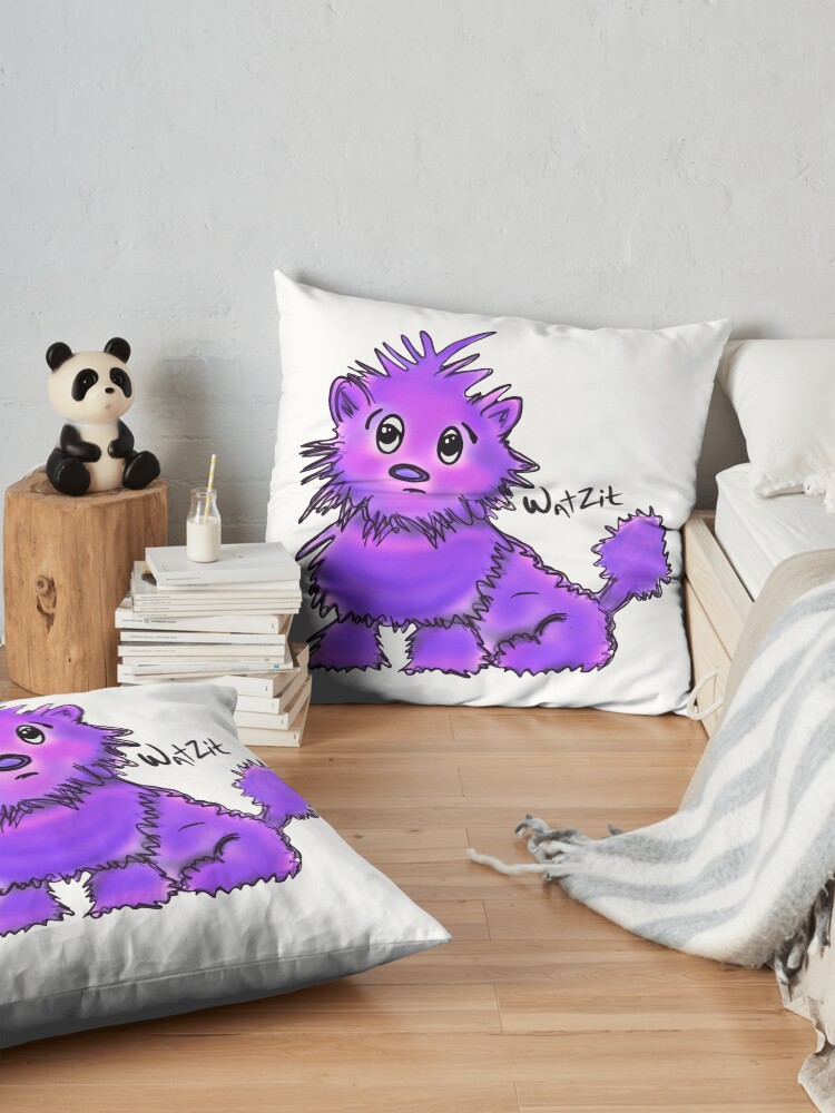 Alternate view of WatZit Enchanted Mythical Creature Purple Floor Pillow