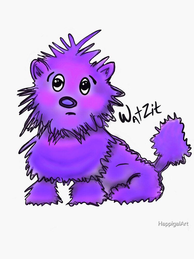 WatZit Enchanted Mythical Creature Purple by HappigalArt