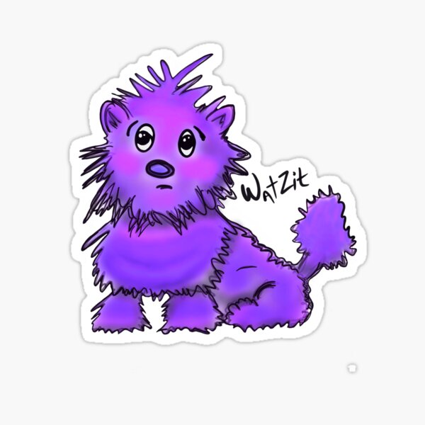 WatZit Enchanted Mythical Creature Purple Sticker