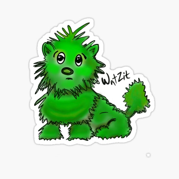 WatZit Enchanted Mythical Creature Green Sticker