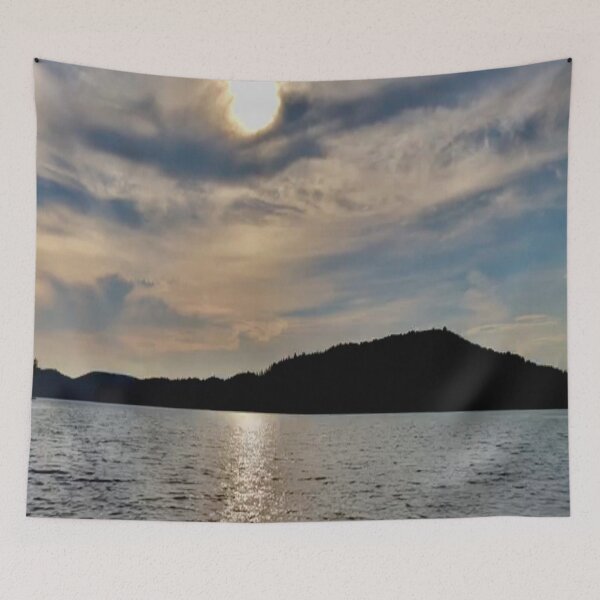 Item preview, Oblong sun on lake designed and sold by ralphsamo.