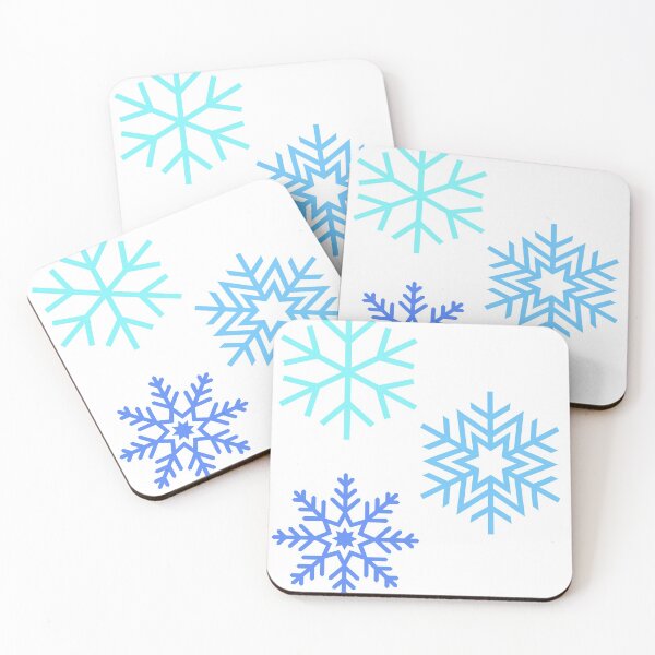 Artikelvorschau, Ice Blue Aqua Winter Schnee Schneeflocke Muster Design entworfen und verkauft von CreatedbyJR.